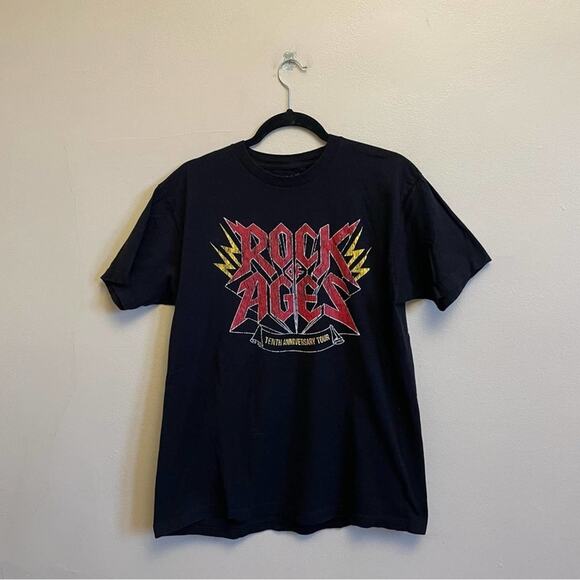Rock of Ages L black short sleeve band t-shirt crew-neckline - Picture 1 of 7